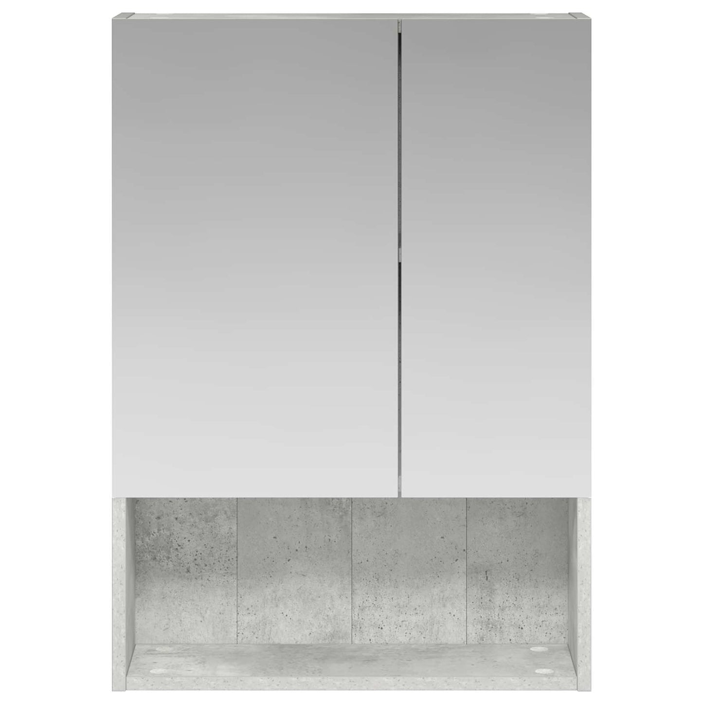 Badkamer spiegelkast Beton Grijs 50 x 14,5 x 70 cm Bewerkt hout