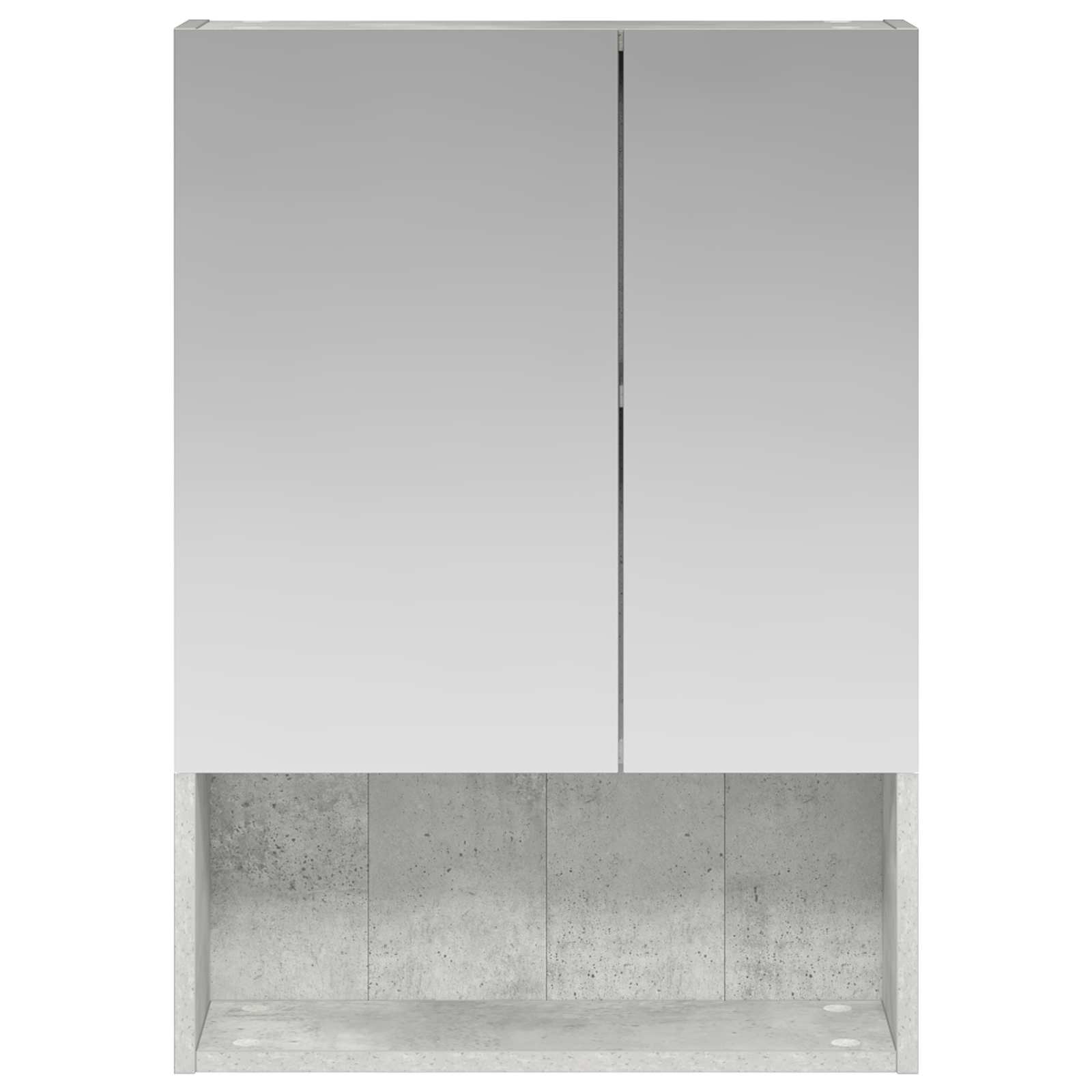 Badkamer spiegelkast Beton Grijs 50 x 14,5 x 70 cm Bewerkt hout