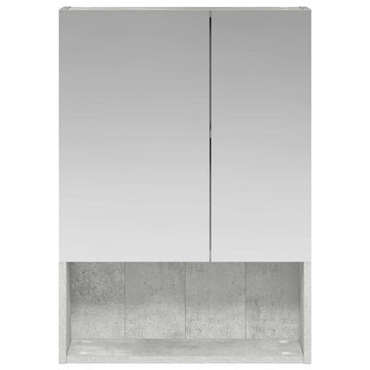 Badkamer spiegelkast Beton Grijs 50 x 14,5 x 70 cm Bewerkt hout