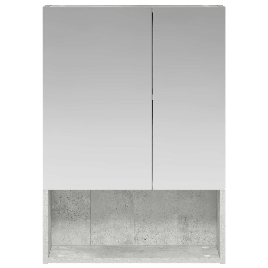 Badkamer spiegelkast Beton Grijs 50 x 14,5 x 70 cm Bewerkt hout
