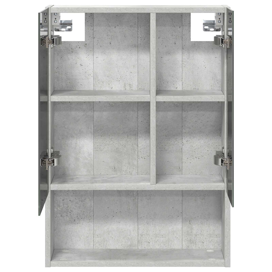 Badkamer spiegelkast Beton Grijs 50 x 14,5 x 70 cm Bewerkt hout