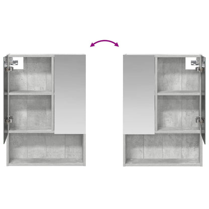 Badkamer spiegelkast Beton Grijs 50 x 14,5 x 70 cm Bewerkt hout