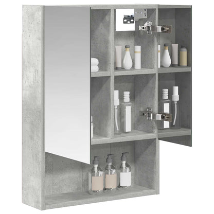 Badkamer spiegelkast Beton Grijs 50 x 14,5 x 70 cm Bewerkt hout