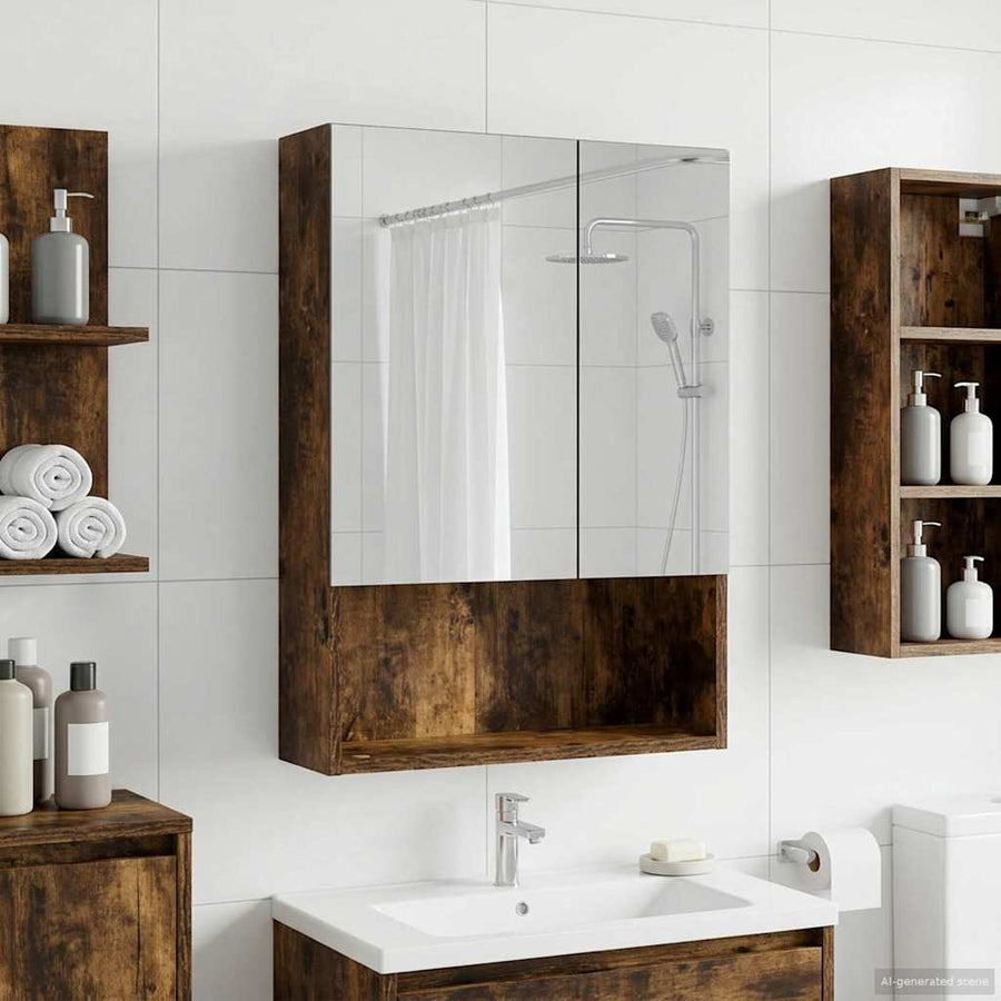 Badkamer spiegelkast Gerookt eiken 50 x 14,5 x 70 cm