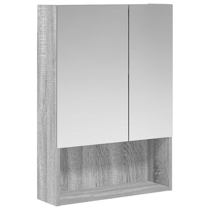 Badkamer spiegelkast met plank Grijs Sonoma 50 x 14,5 x 70 cm