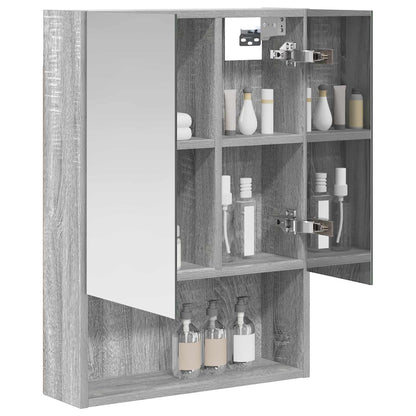 Badkamer spiegelkast met plank Grijs Sonoma 50 x 14,5 x 70 cm