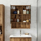 Badkamer spiegelkast 50x14,5x70 cm oudhout