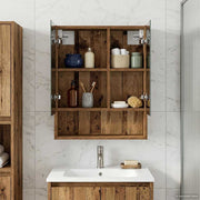 Badkamer spiegelkast 50x14,5x70 cm oudhout