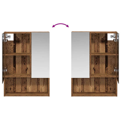 Badkamer spiegelkast Oudhout 50 x 14,5 x 70 cm Bewerkt hout