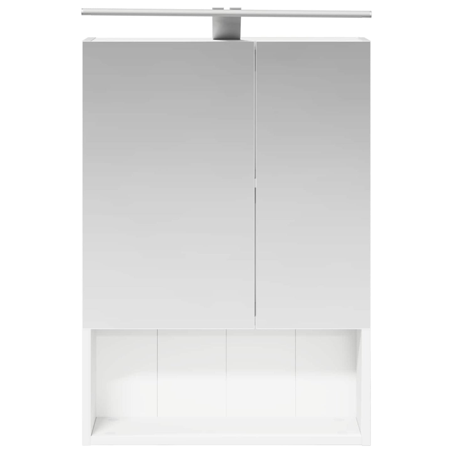 Badkamer spiegelkast Wit 50 x 14,5 x 70 cm Bewerkt hout