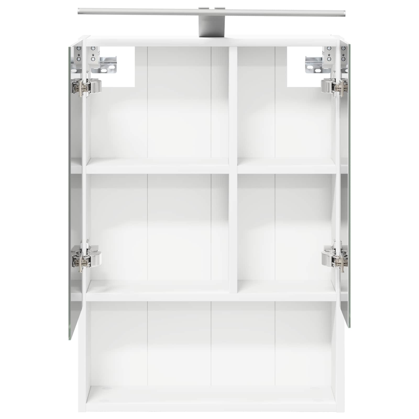 Badkamer spiegelkast Wit 50 x 14,5 x 70 cm Bewerkt hout