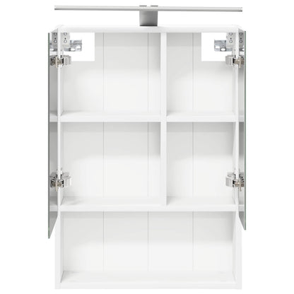 Badkamer spiegelkast Wit 50 x 14,5 x 70 cm Bewerkt hout