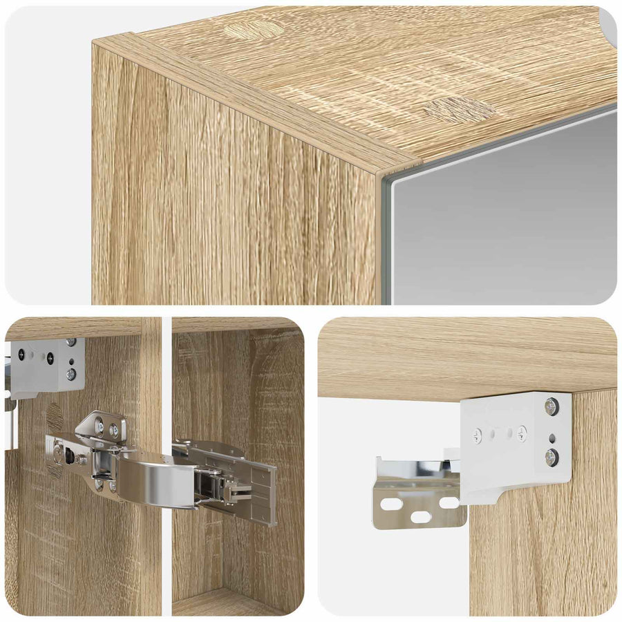 Badkamer spiegelkast met plank Sonoma Eiken 50 x 14,5 x 70 cm