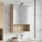 Bathroom Mirror Cabinet with Shelf Sonoma Oak 50 x 14.5 x 70 cm