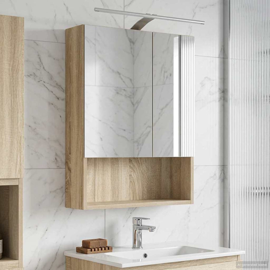Badkamer spiegelkast met plank Sonoma Eiken 50 x 14,5 x 70 cm