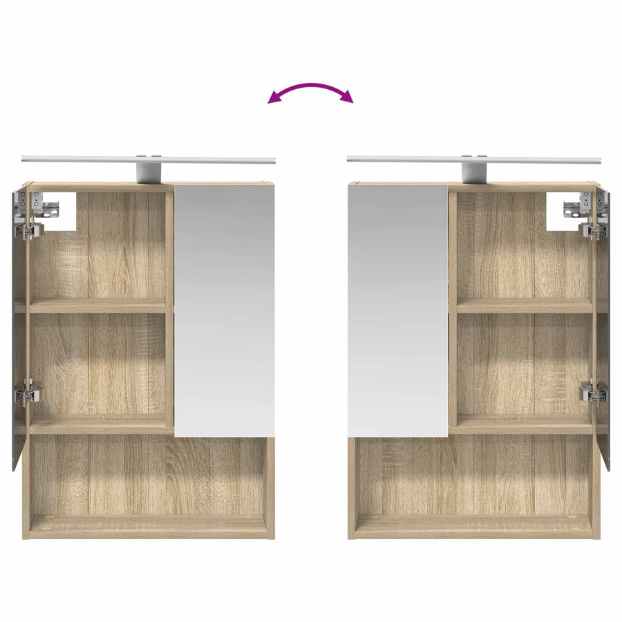Badkamer spiegelkast met plank Sonoma Eiken 50 x 14,5 x 70 cm