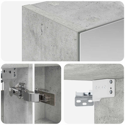 Badkamer spiegelkast Beton Grijs 50 x 14,5 x 70 cm Bewerkt hout