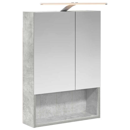Badkamer spiegelkast Beton Grijs 50 x 14,5 x 70 cm Bewerkt hout