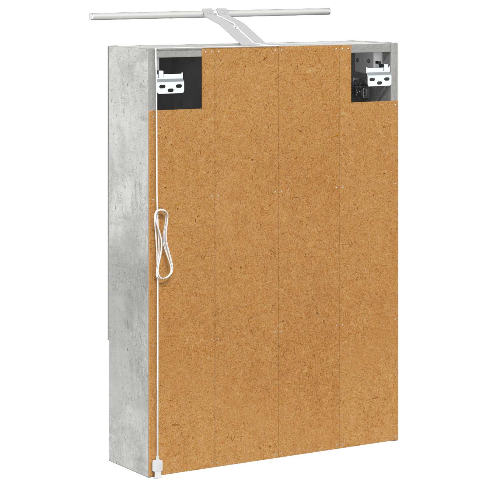 Badkamer spiegelkast Beton Grijs 50 x 14,5 x 70 cm Bewerkt hout