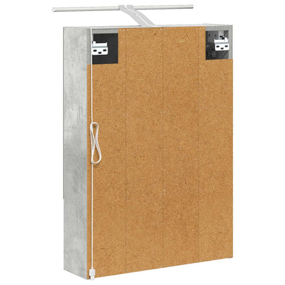 Badkamer spiegelkast Beton Grijs 50 x 14,5 x 70 cm Bewerkt hout