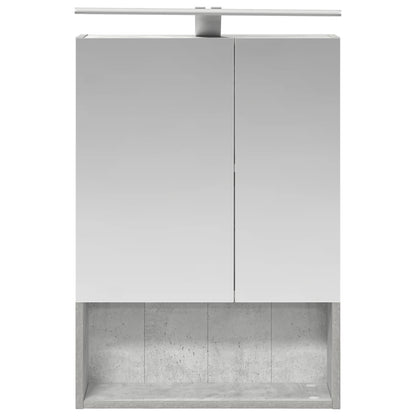 Badkamer spiegelkast Beton Grijs 50 x 14,5 x 70 cm Bewerkt hout