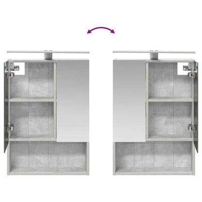 Badkamer spiegelkast Beton Grijs 50 x 14,5 x 70 cm Bewerkt hout