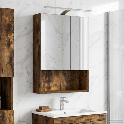 Badkamer spiegelkast met plank Gerookt eiken 50 x 14,5 x 70 cm