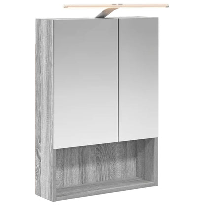 Badkamer spiegelkast met plank Grijs Sonoma 50 x 14,5 x 70 cm