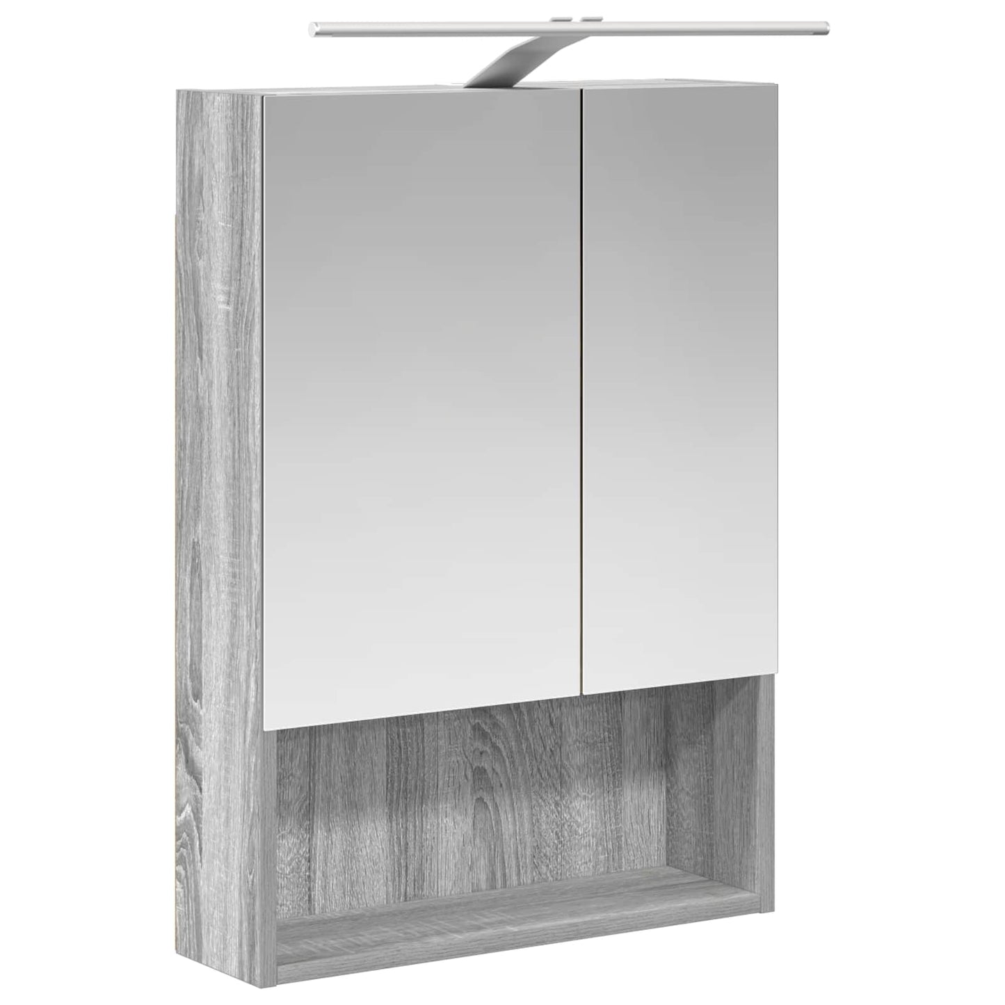 Badkamer spiegelkast met plank Grijs Sonoma 50 x 14,5 x 70 cm