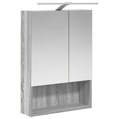 Badkamer spiegelkast met plank Grijs Sonoma 50 x 14,5 x 70 cm