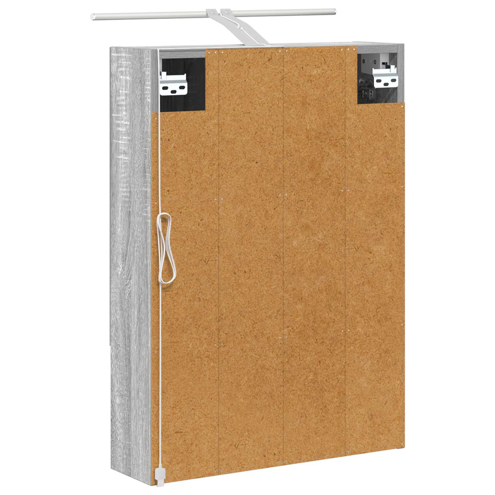 Badkamer spiegelkast met plank Grijs Sonoma 50 x 14,5 x 70 cm