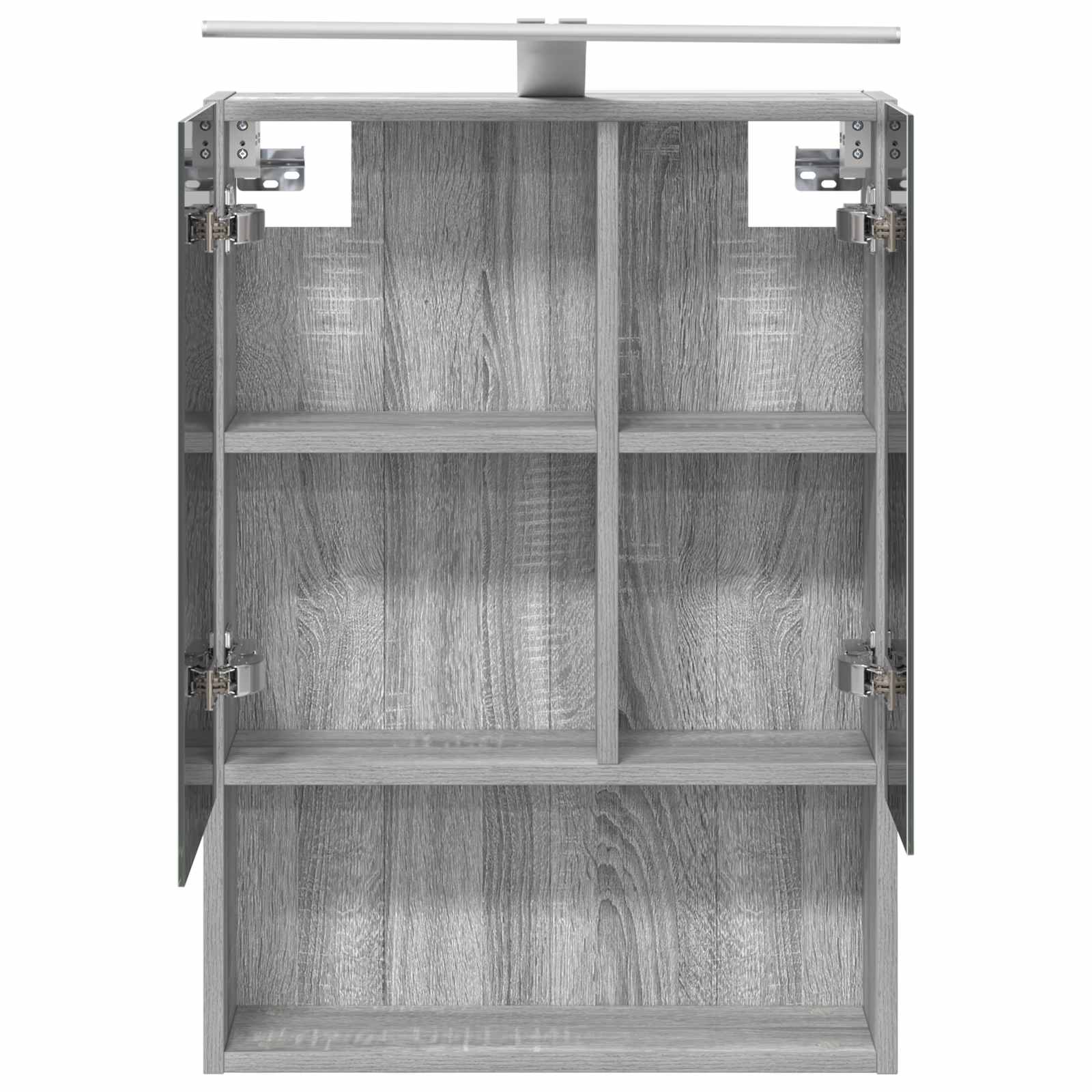 Badkamer spiegelkast met plank Grijs Sonoma 50 x 14,5 x 70 cm
