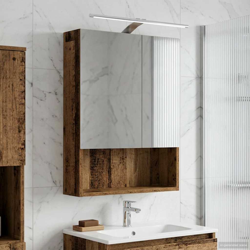 Badkamer spiegelkast Oudhout 50 x 14,5 x 70 cm Bewerkt hout