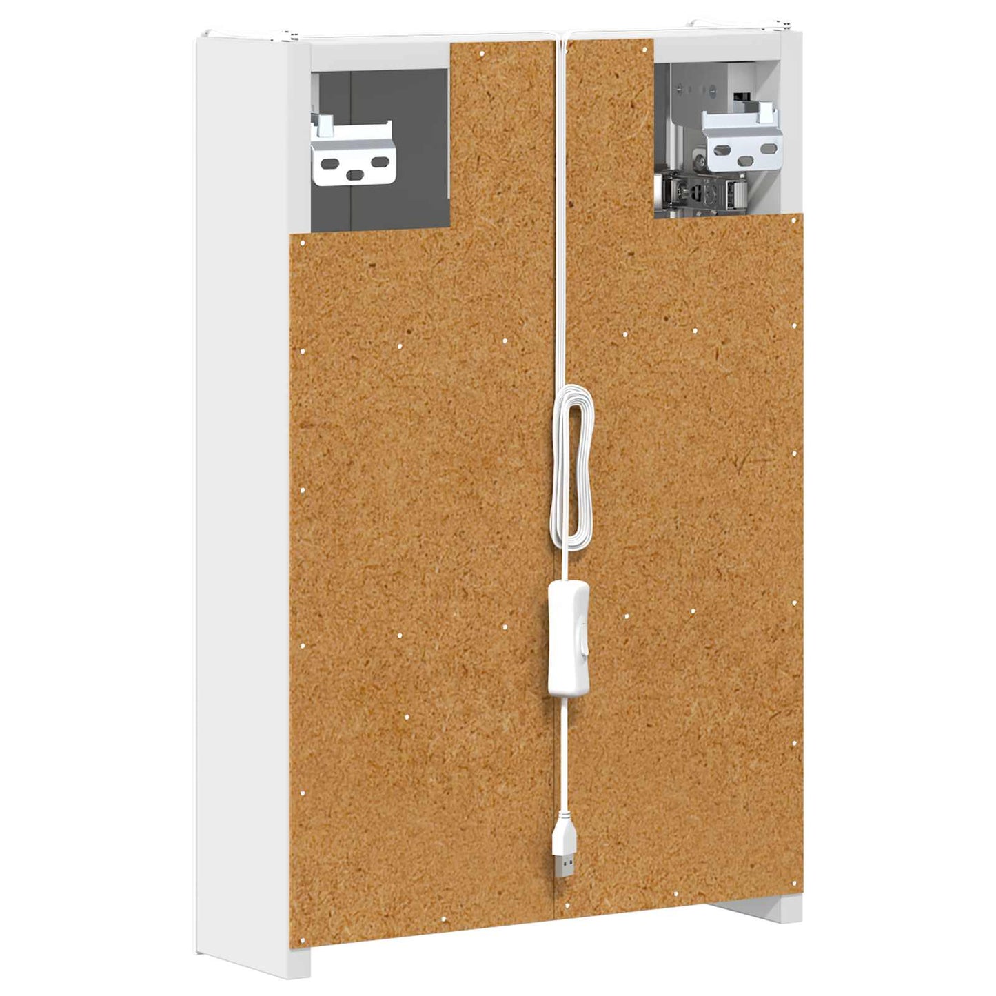Badkamer spiegelkast voor Wit 33 x 11,5 x 50 cm Bewerkt hout