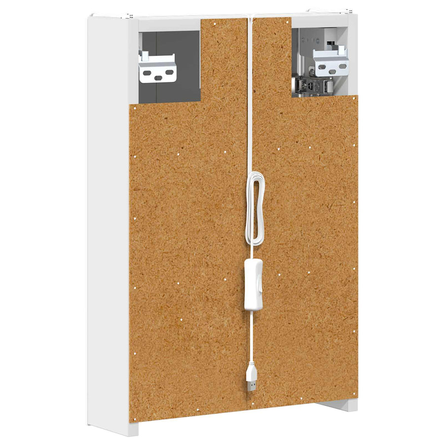 Badkamer spiegelkast voor Wit 33 x 11,5 x 50 cm Bewerkt hout