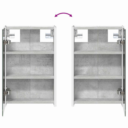 Badkamer spiegelkast Beton Grijs 33 x 11,5 x 50 cm Bewerkt hout