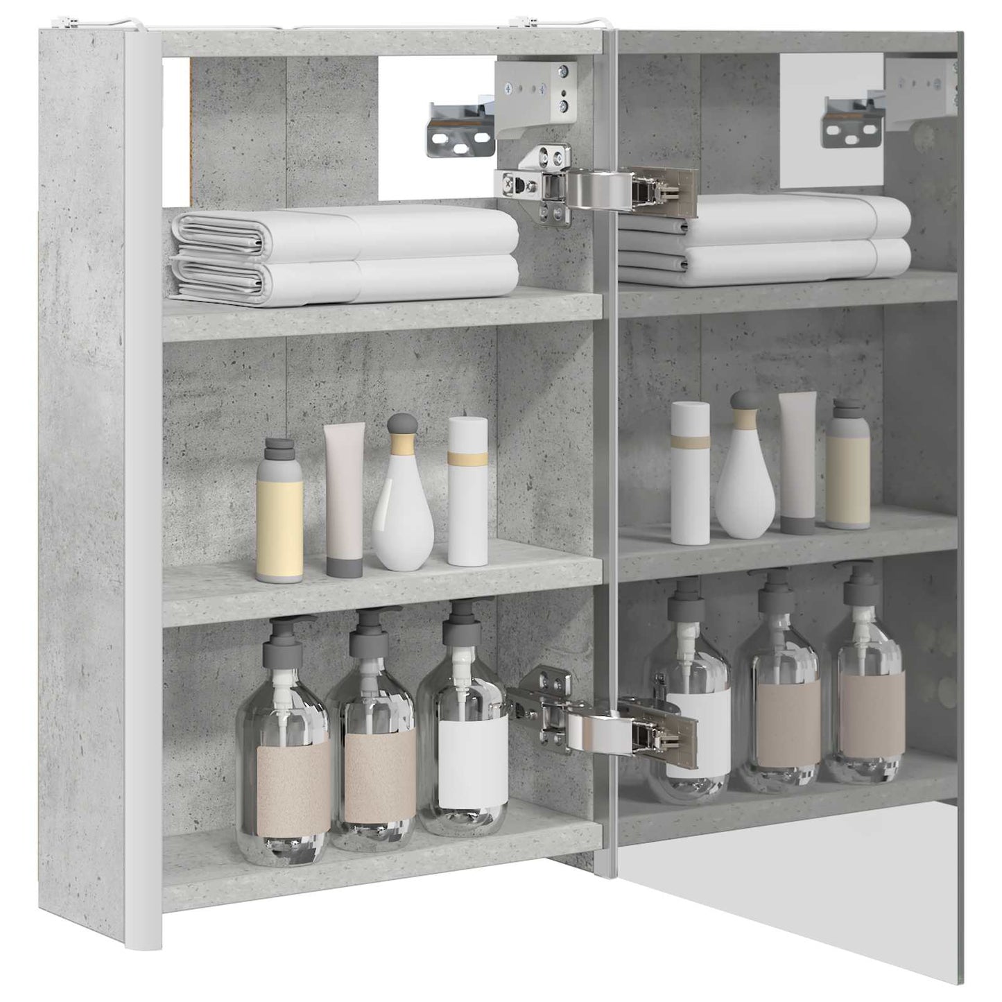 Badkamer spiegelkast Beton Grijs 33 x 11,5 x 50 cm Bewerkt hout