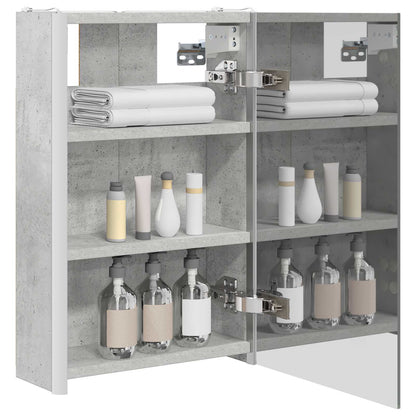 Badkamer spiegelkast Beton Grijs 33 x 11,5 x 50 cm Bewerkt hout