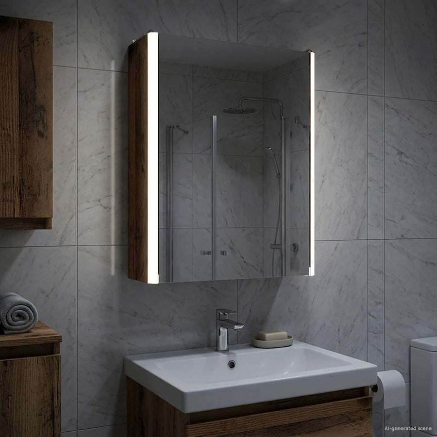 Badkamer spiegelkast Oudhout 33 x 11,5 x 50 cm Bewerkt hout