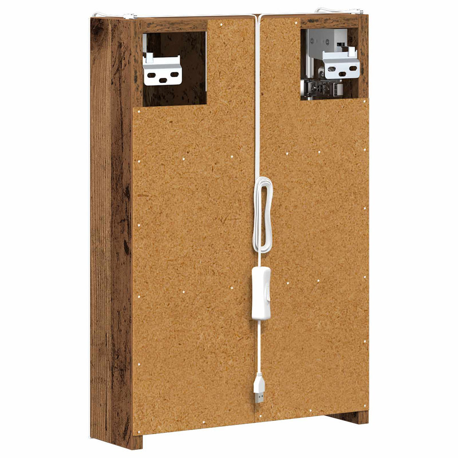 Badkamer spiegelkast Oudhout 33 x 11,5 x 50 cm Bewerkt hout