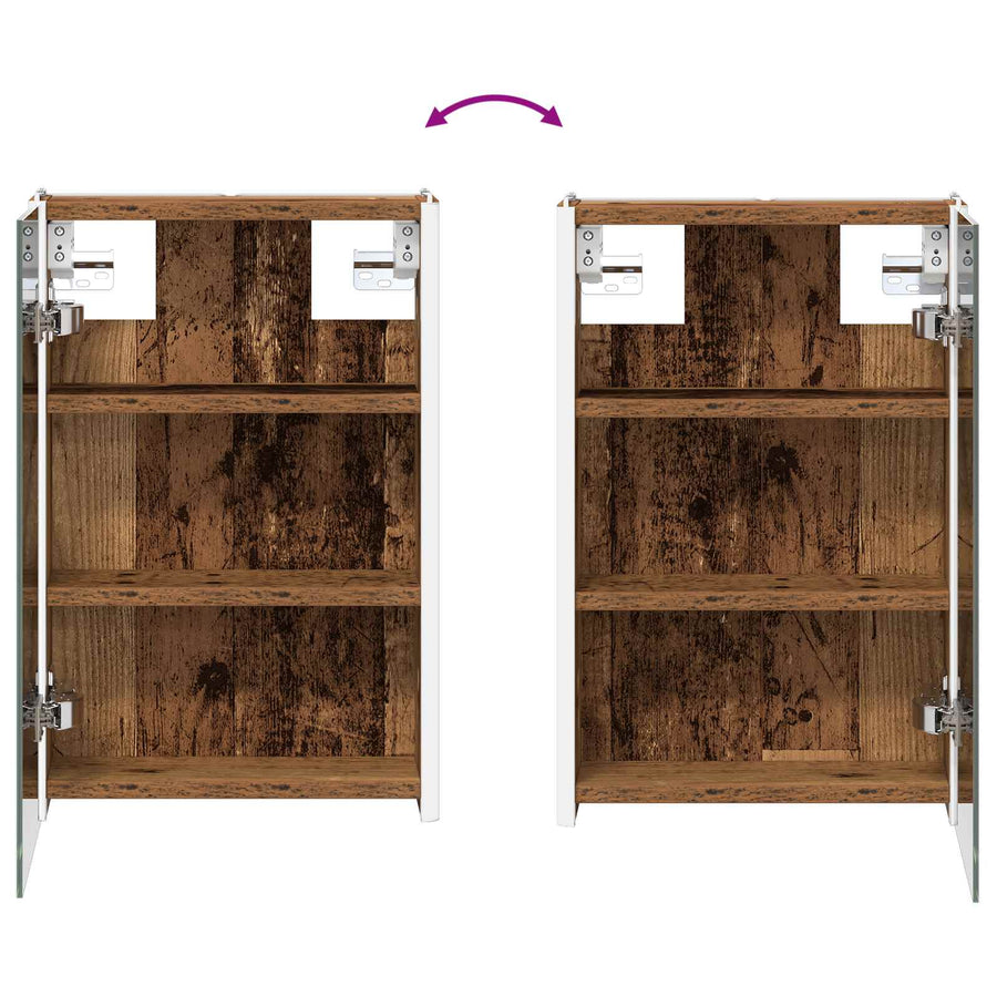 Badkamer spiegelkast Oudhout 33 x 11,5 x 50 cm Bewerkt hout