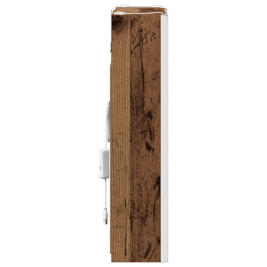 Badkamer spiegelkast Oudhout 33 x 11,5 x 50 cm Bewerkt hout