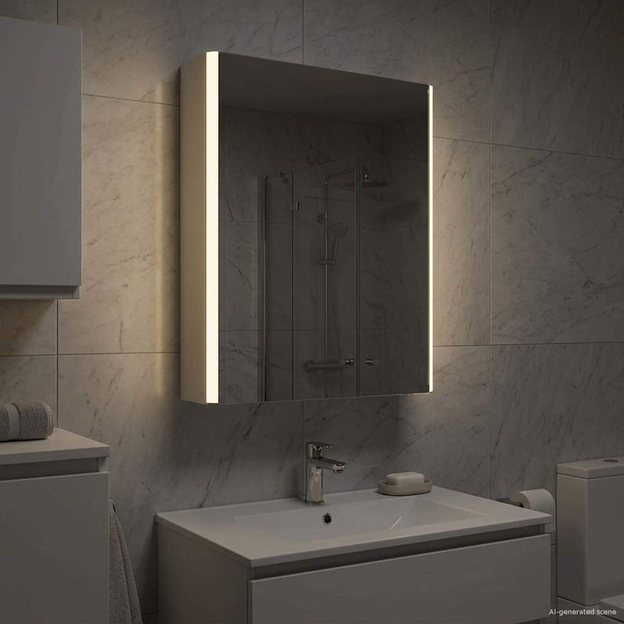 Badkamer spiegelkast voor Wit 43 x 11,5 x 60,5 cm Bewerkt hout