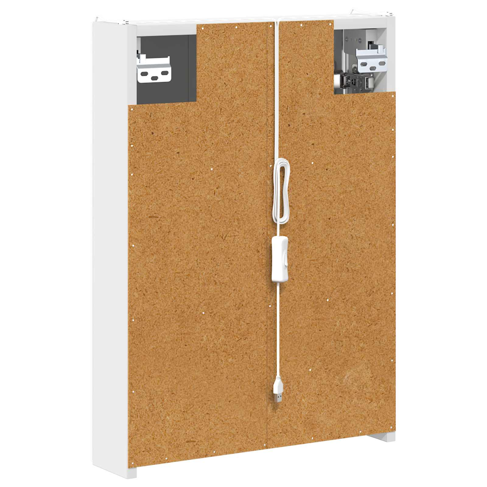 Badkamer spiegelkast voor Wit 43 x 11,5 x 60,5 cm Bewerkt hout