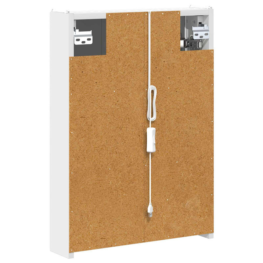 Badkamer spiegelkast voor Wit 43 x 11,5 x 60,5 cm Bewerkt hout