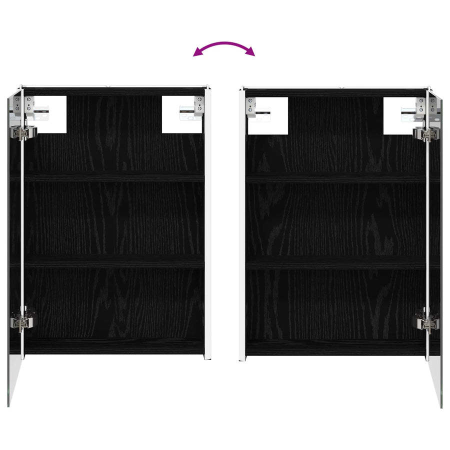 Badkamer spiegelkast Zwart Eiken 43 x 11,5 x 60,5 cm