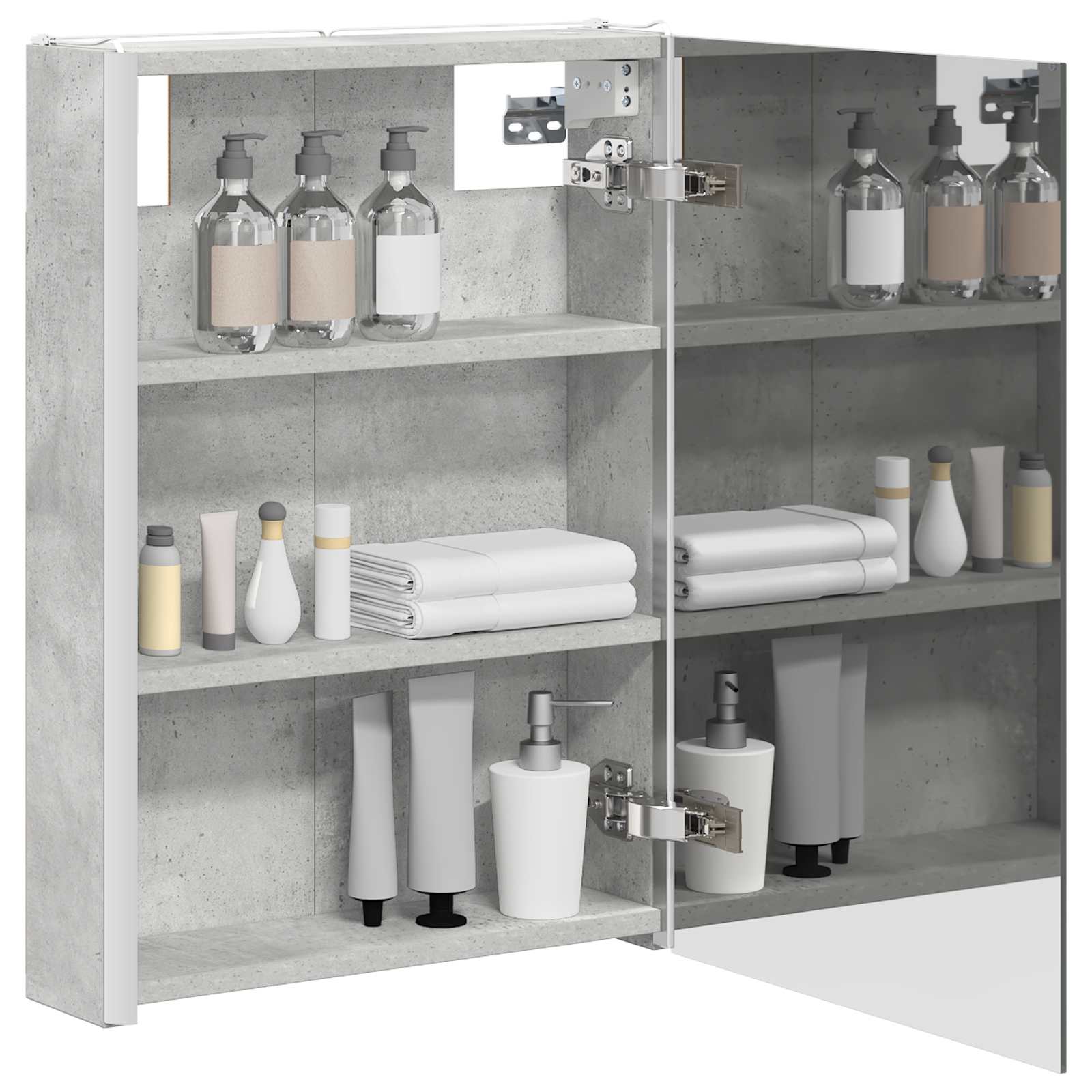 Badkamer spiegelkast Beton Grijs 43 x 11,5 x 60,5 cm