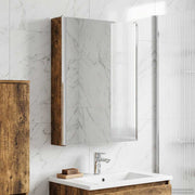 Badkamer spiegelkast 43x11,5x60,5 cm gerookt eiken