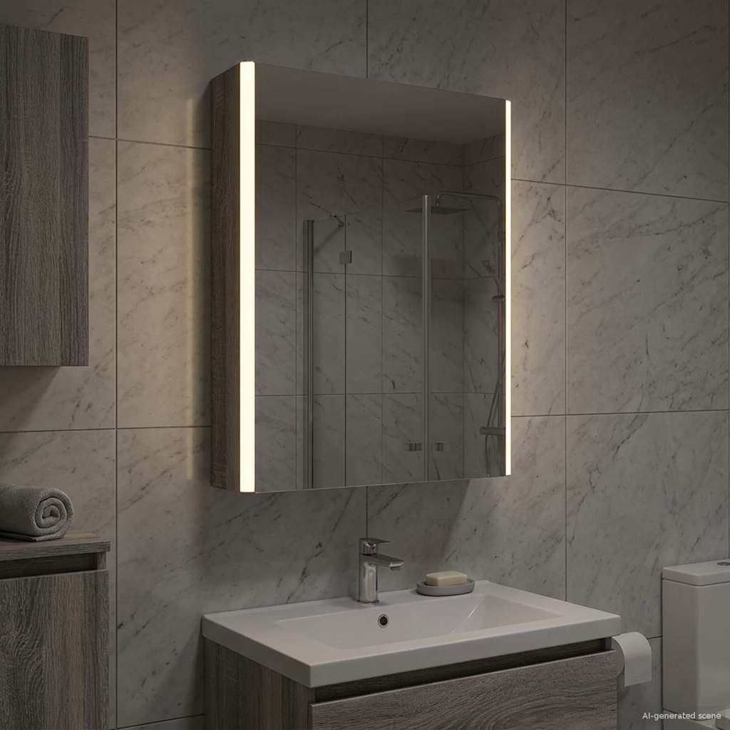 Badkamer spiegelkast Grijs Sonoma 43 x 11,5 x 60,5 cm