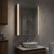 Badkamer spiegelkast 43x11,5x60,5 cm oudhout